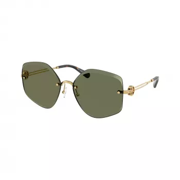 Lunettes de soleil femme Tory Burch TY6111-334371, monture havane foncé, verres dégradé brun, 56/16/140 mm