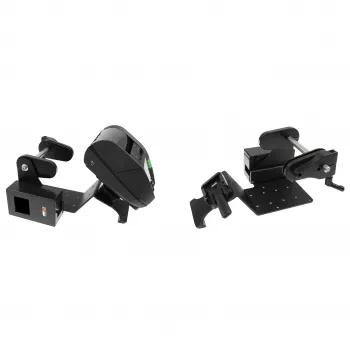 Support d'imprimante Brodit avec fonction rouleau d'étiquettes pour Zebra Alpha 30L/40L, VESA 75/AMPS, MultiMoveClip, éliminateur de batterie (217038)