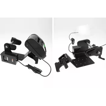 Support d'imprimante Brodit avec fonction rouleau d'étiquettes pour Zebra Alpha 30L/40L, VESA 75/AMPS, MultiMoveClip, éliminateur de batterie (217038)