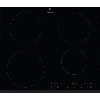 Table de cuisson à induction Electrolux CIR60433, 4 zones de cuisson, commande tactile, vitrocéramique noire