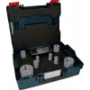 Ensemble de 7 scies-cloches Bosch Progressor for Wood and Metal, diamètre 20-114 mm, mandrin Power Change, HSS bi-métal, avec coffret 2608594431