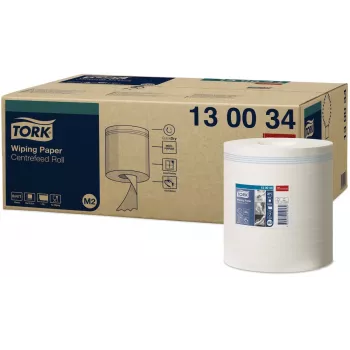 Rouleaux de papier essuie-tout Tork Premium M2 Centrefeed blancs, 1 pli, 471 feuilles, 6 rouleaux (130034)