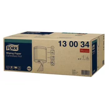 Rouleaux de papier essuie-tout Tork Premium M2 Centrefeed blancs, 1 pli, 471 feuilles, 6 rouleaux (130034)