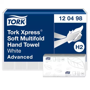 Essuie-mains en papier TORK Xpress Soft H2 Advanced Interfold 2 plis, blancs, 3780 feuilles (120498)