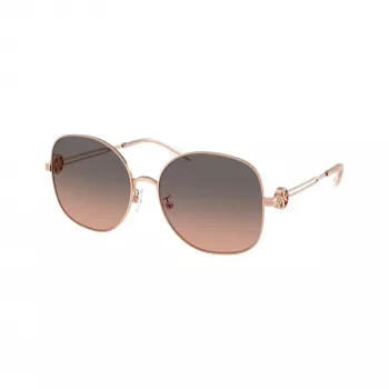 Lunettes de soleil pour femme Tory Burch TY6112-3358G9, monture havane, verres dégradés marron, 56 mm