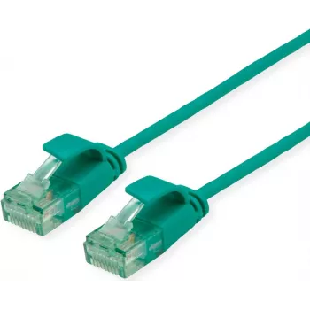 Câble patch UTP ROLINE RM Cat.6A/Class EA SLIM vert 0,15 m 21.45.3430