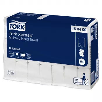 Essuie-mains intercalés Tork Xpress H2 Universal 150400, 2 plis, blancs, 3990 essuie-mains