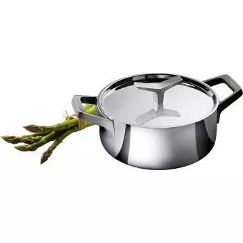 Electrolux E9KLSA11 Casserole avec couvercle, 3 L, ronde, chrome