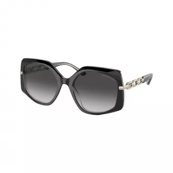 Lunettes de soleil œil de chat pour femme Michael Kors MK217731068G5, écaille foncée/verres dégradés marron, 56 mm
