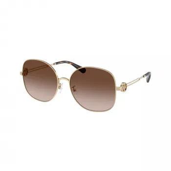 Lunettes de soleil papillon pour femme Tory Burch TY6112-334613, havane foncé, verres dégradés marron, 56/16/140 mm