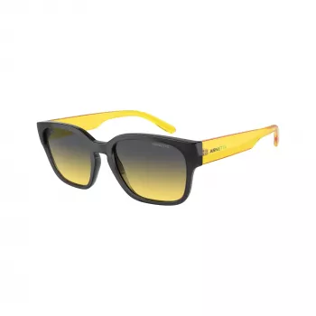 Lunettes de soleil unisexes carrées Arnette AN4325-27862Q, monture grise, verres gris en polycarbonate, 54-19-145 mm