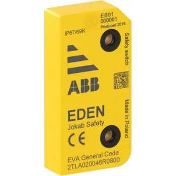 ABB interrupteur de sécurité sans contact EVA General Code, RFID, 2 x OSSD, M12 8 broches, IP67/IP69K 2TLA020046R0800