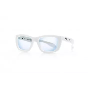 Lunettes pour enfants SHADEZ Blue Light White Teeny pour appareils numériques, 3-7 ans