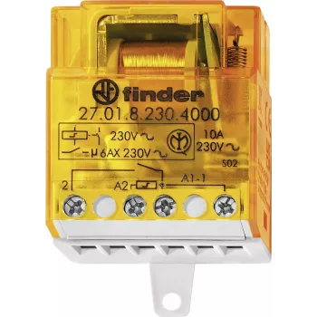 Relais d'impulsion Finder série 27 1 NO 10 A 230 V AC rail DIN 27.01.8.230.4000