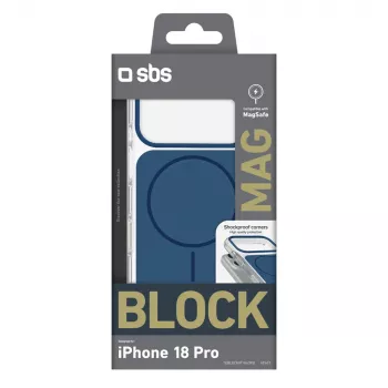 SBS Block coque pour iPhone 18 Pro compatible MagSafe – bleue