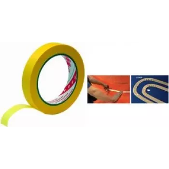 Ruban de masquage pour peintre 3M 244 Gold, 36 mm x 50 m, extra fin 0,08 mm, adhésif acrylique, bords de peinture nets, intérieur/extérieur, 1 rouleau 2443650