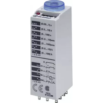 Relais temporisé multifonction Finder 85.03.8.240.0000, 24-240 V AC/DC, 3 CO, 10 A, 18 fonctions