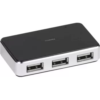 Hub USB 2.0 4 ports Vivanco avec câble 3 m (VVITHUB2V4PORTS)