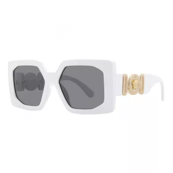 Lunettes de soleil femme cat-eye Versace VE4478U31487, monture noire, verres gris foncé, 56/18/145 mm