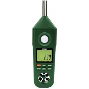 Extech EN300 Appareil de mesure environnemental 5-en-1 : anémomètre, hygromètre, luxmètre, thermomètre, sonomètre