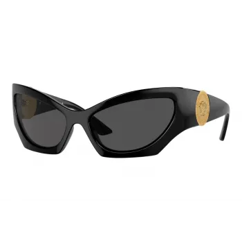 Lunettes de soleil homme Versace VE4450-GB1-87, monture noire, verres gris, 60/16/125 mm