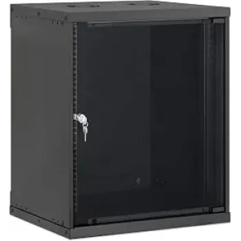 Baie rack murale 19 pouces Intellinet, Basic Line, 12U, profondeur 400 mm, noire RAL 9005 (716697)