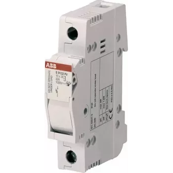 Interrupteur-sectionneur porte-fusible ABB STOTZ-KONTAKT E91/32PV, 2 pôles, 32 A, 1000 V DC, gPV cylindrique 10x38 mm, rail DIN 2CSM204713R1801