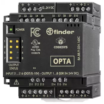 Module d'interface relais électromécanique Finder 8A.58.9.024.160C, bobine 24 V DC, 1 contact inverseur, 6 A, rail DIN