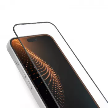 Film de protection d'écran en verre trempé SBS Mobile pour Apple iPhone 16 / iPhone 15 / iPhone 15 Pro - dureté 9H, résistant aux rayures, oléophobe, sans bulles, lot de 1 TED3OSCRGLIP1661