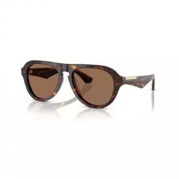 Lunettes de soleil homme Burberry BE4437U300273, carrées, havane/brun foncé, 55-18-145