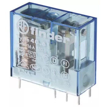 Relais de puissance miniature Finder 40.61.7.024.1000, 1 inverseur, 16 A, bobine 24 V DC, montage enfichable