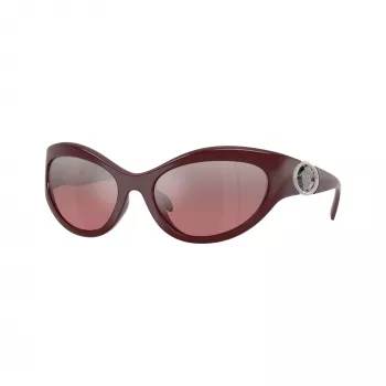 Lunettes de soleil femme Versace VE4485-54877E, cat eye, monture havane, verres dégradés brun foncé, 59 mm