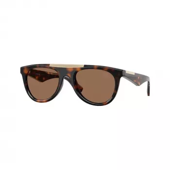 Lunettes de soleil homme Burberry BE4452U300273, rectangulaires, monture havane foncé, verres bruns, 53-21-145 mm
