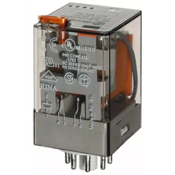 Relais industriel Finder 12 VAC 2,2 VA DPDT 10A 250VAC 2 CO enfichable 60.12.8.012.0040
