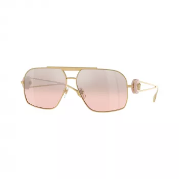 Lunettes de soleil Versace VE2269-10027E femme, monture or pâle, verres dégradé marron, 60/14/140 mm