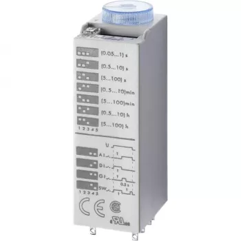 Relais temporisé multifonction Finder 85.04.0.125.0000, 125 V AC/DC, 0,05 s-360000 s, 4 contacts inverseurs