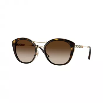Lunettes de soleil femme Burberry BE4251Q300213 cat eye, monture havane foncé, verres marron dégradé, 53 mm