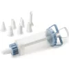 Ensemble de seringue à décorer pour pâtisserie IBILI 104629, 18 cm, 6 douilles en acier inoxydable, blanc