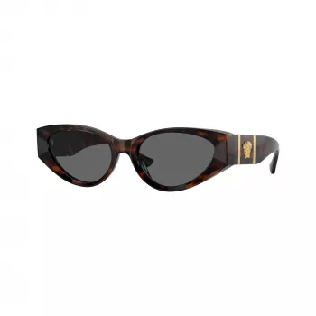 Lunettes de soleil femme cat eye Versace VE4454-542987, havane/gris foncé, 55 mm
