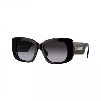 Lunettes de soleil femme Burberry BE4410-30018G – monture noire, verres gris dégradé, 52 mm