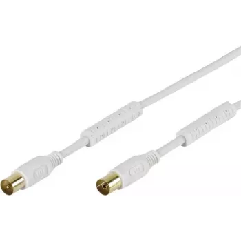 Vivanco Câble de raccordement d'antenne SAT 10 m blanc (VVAN100FEDBGW)