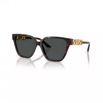 Lunettes de soleil femme Versace VE4471B10887 – monture Havana, verres gris foncé, 56 mm
