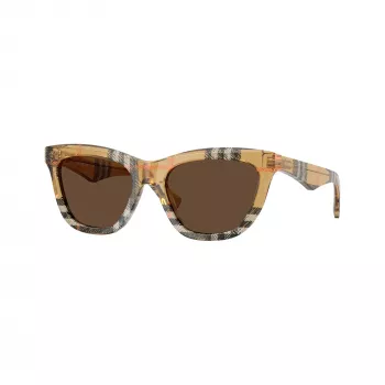 Lunettes de soleil femme Burberry BE4435-414673, monture noire, verres gris foncé, 53/18/140 mm
