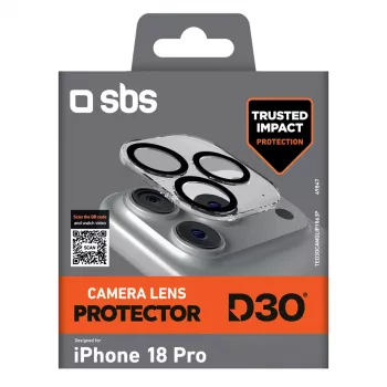 Protection d'objectif photo SBS D3O pour Apple iPhone 18 Pro