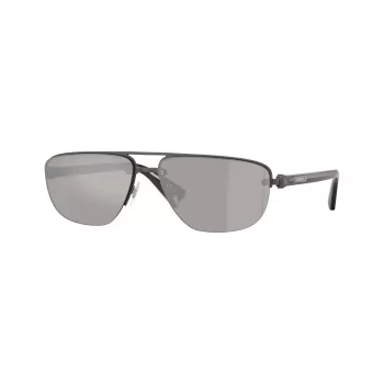 Lunettes de soleil homme pilote Burberry BE3164-13166G, monture noire, verres dégradé gris, 62 mm