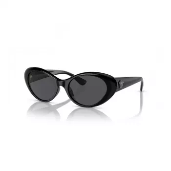 Lunettes de soleil femme œil-de-chat Versace VE4455U GB1/87, monture noire, verres gris, 53-19-140 mm