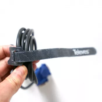 Televes KBL Hook and Loop Cable Ties, 10-Pack, Black, 15 mm x 250 mm 200102