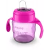 Tasse d'apprentissage Philips AVENT Easy Sip avec poignées, 6M+, 200 ml, bec en silicone, rose