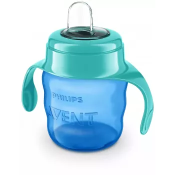 Tasse d'apprentissage Philips AVENT Easy Sip avec poignées, 6M+, 200ml, bec en silicone, vert