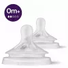 Tétines pour biberon Philips Avent Natural Response, débit lent, 0M+, lot de 2, silicone